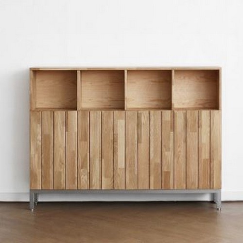 베이직가구 어썸멜로 실버 철재 수납장 D형