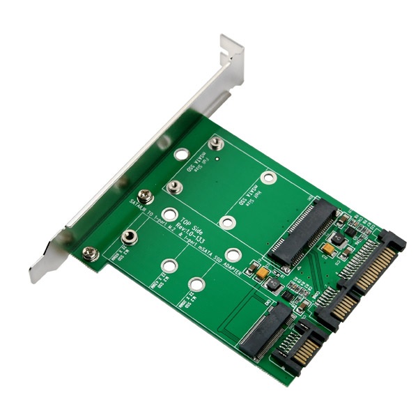 라이트컴 COMS mSATA + M.2 to SATA 변환 카드 (ITB169)