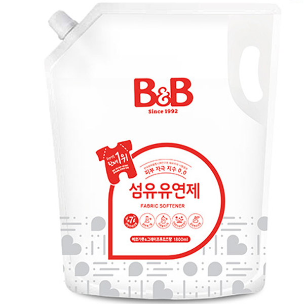  B&B 섬유유연제 베르가못 리필 1.8L [5개]