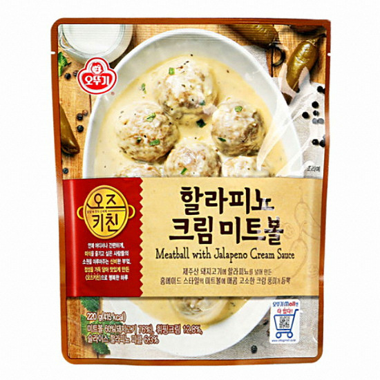 오뚜기 오즈키친 할라피뇨 크림 미트볼 220g