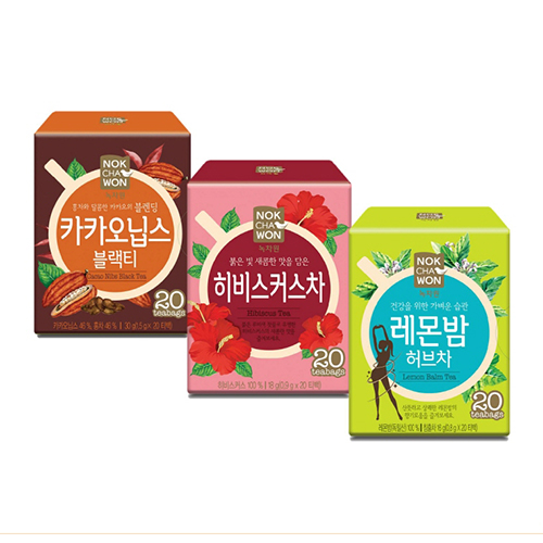 녹차원 주 가벼운습관 3종 카카오닙스블랙티+히비스커스차+레몬밤허브차 1.5g 20ea 0.9g 20ea 0.8g 20ea 슈퍼마.. - 에누리 가격비교
