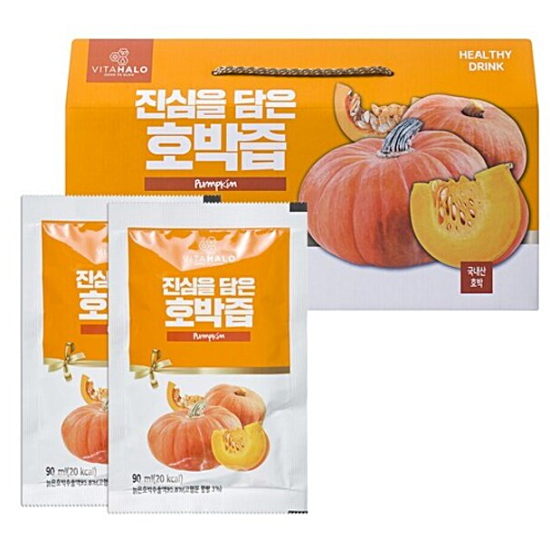 케이에프한국자연농산 비타할로 진심을 호박즙 90ml 30포