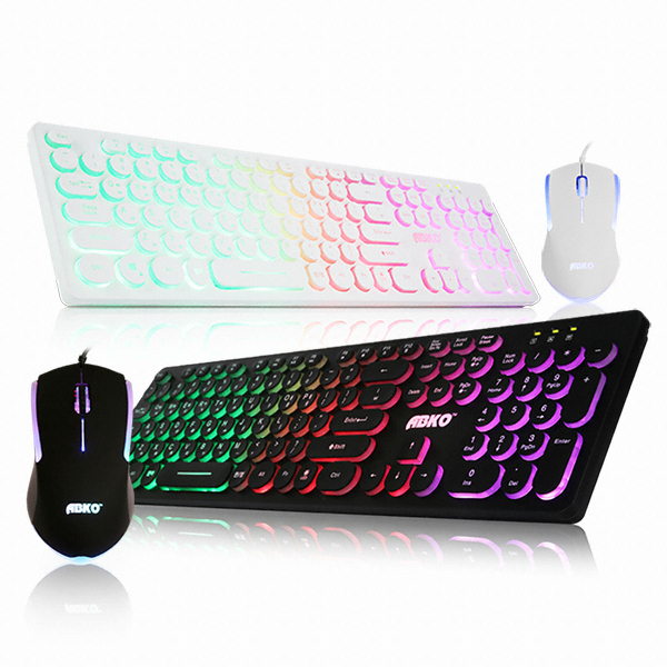 ABKO  KM110 RGB 멤브레인 키보드 마우스 합본