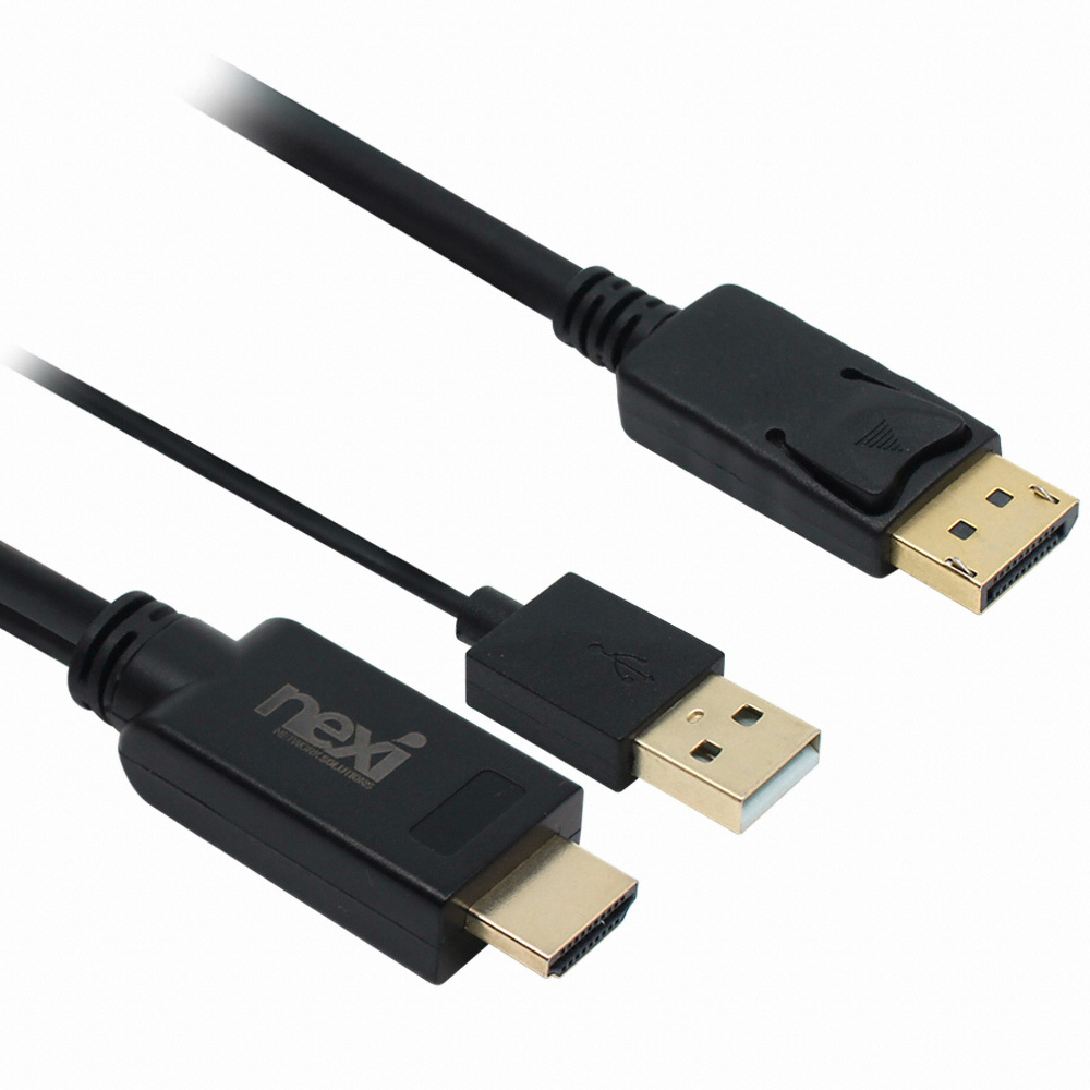 리버네트워크 NEXI HDMI to Displayport 케이블(NX-HDDP) [1.5m]