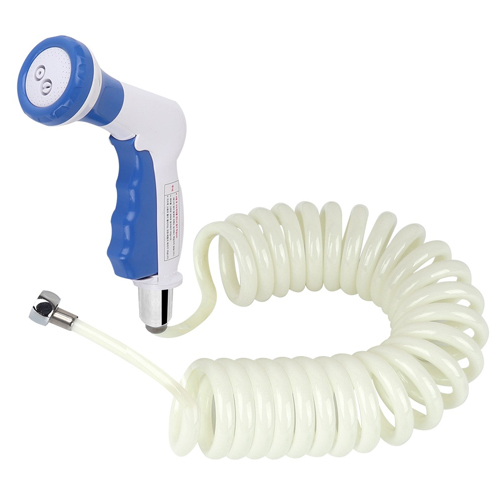 리빙홈데코 원터치스프레이건 코일호스5.0M세트 욕실 베란다 분사기 청소건 세차건 물호스 세차용품 세차용품