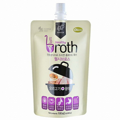 오네스토펫푸드 헬시브로스 오리고기 황태 180ml