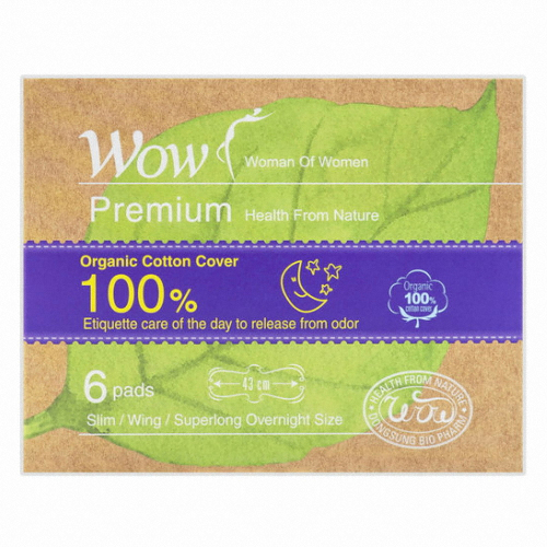 동성제약 와우 프리미엄 유기농 순면 약국 생리대 슈퍼롱 오버나이트