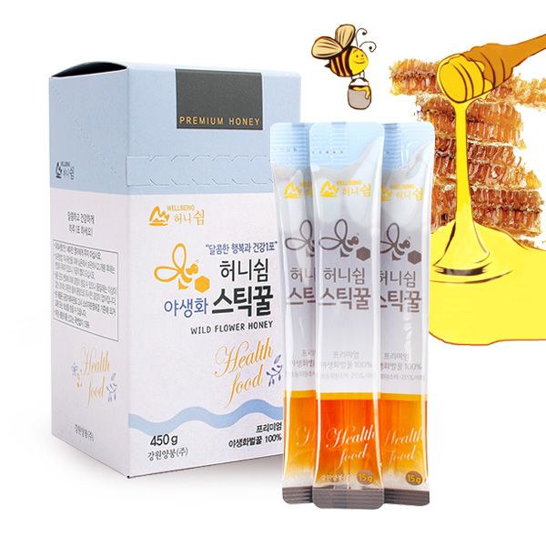 강원양봉 허니쉼 야생화 스틱꿀 15g 30포