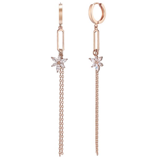 끄란느  14K 플라워 드롭 원터치 귀걸이  gold pin  C24EGP142