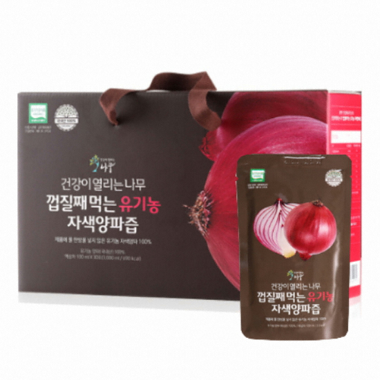 건강이열리는나무  건강이열리는나무 껍질째 먹는 유기농 자색양파즙 100ml X 30포/총5박스
