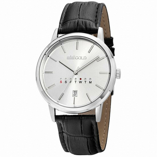 미니골드 클래식 옴므 가죽시계 화이트 W225LMWH