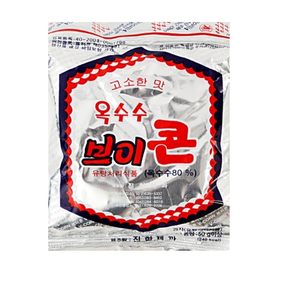 진한제과  옥수수 브이콘 50g
