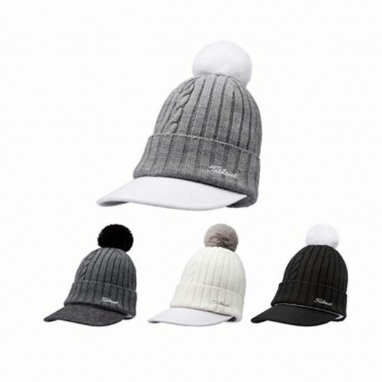 타이틀리스트  우먼스 폼 폼 비니 & 바이저 TH9WWBVK