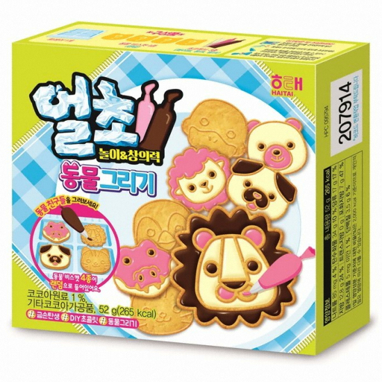해태제과  얼초 동물그리기 52g