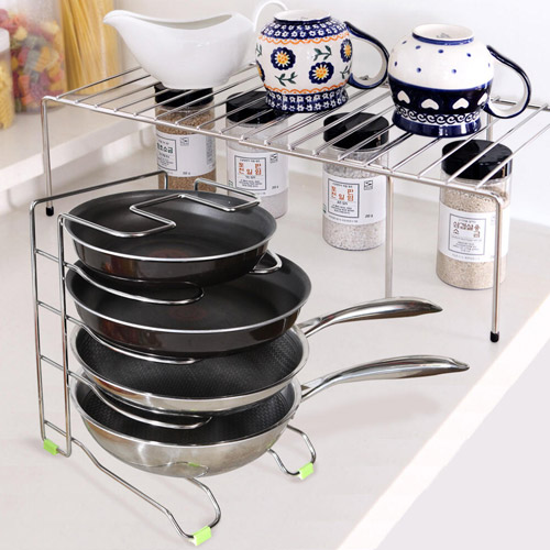 십일절    스피엘  국산 프라이팬 정리대 멀티 후라이팬 거치대 조립없는 완제품
