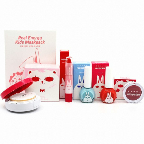 레시피박스 어린이 화장품 선물세트 A 선쿠션 패키지