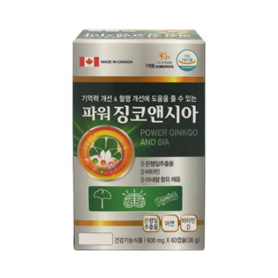파워 징코앤시아 60캡슐