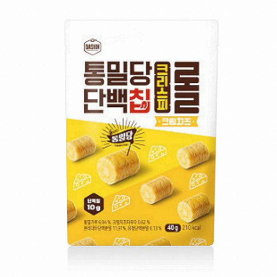 다신샵 통밀당 단백칩 크리스피롤 크림치즈 40g [6개]