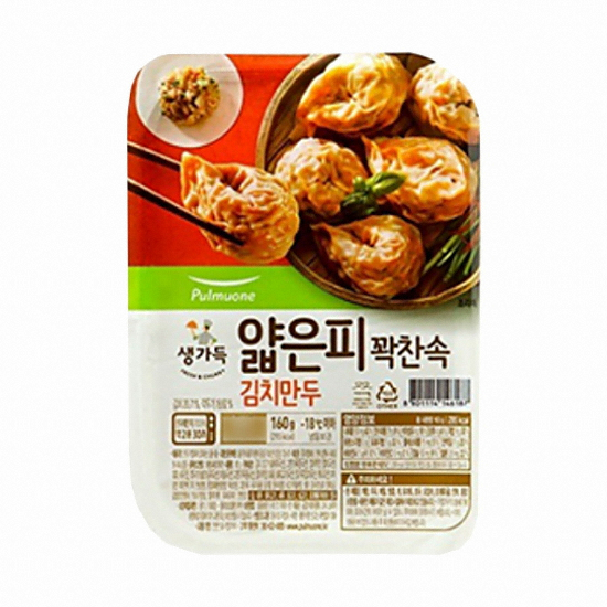 풀무원 생가득 얇은피 꽉찬속 김치만두 160g [6개]
