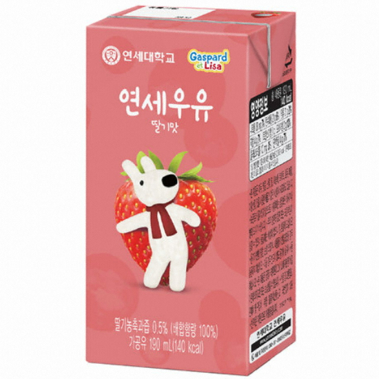  딸기맛 연세우유 190ml[24개]