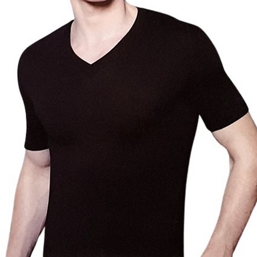 BYC 보디 히트 V넥 남 반팔티 겸 상의 내의_YQ2030