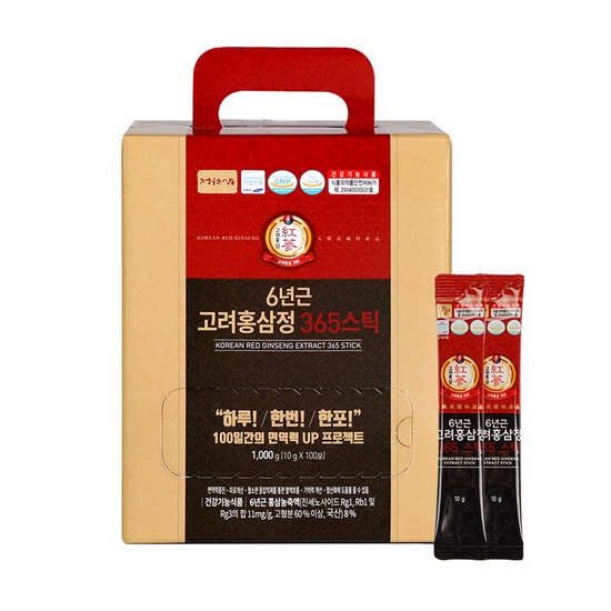 네이처가든 정원삼 6년근 고려홍삼정 365 스틱 10g 100포