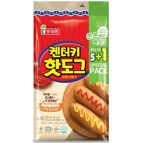 롯데  켄터키핫도그 350g