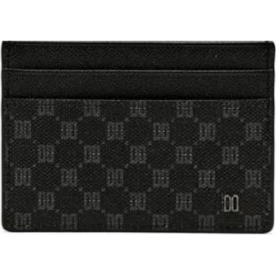 닥스 남성 블랙 가죽 DD 패턴 카드지갑_DBHO0E131BK