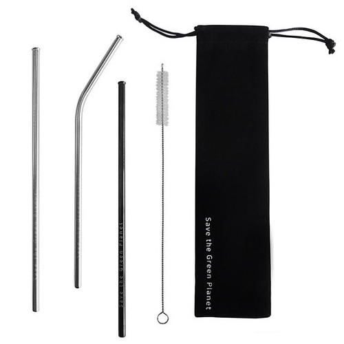 카페로메오  스테인레스 빨대 심플 5종세트