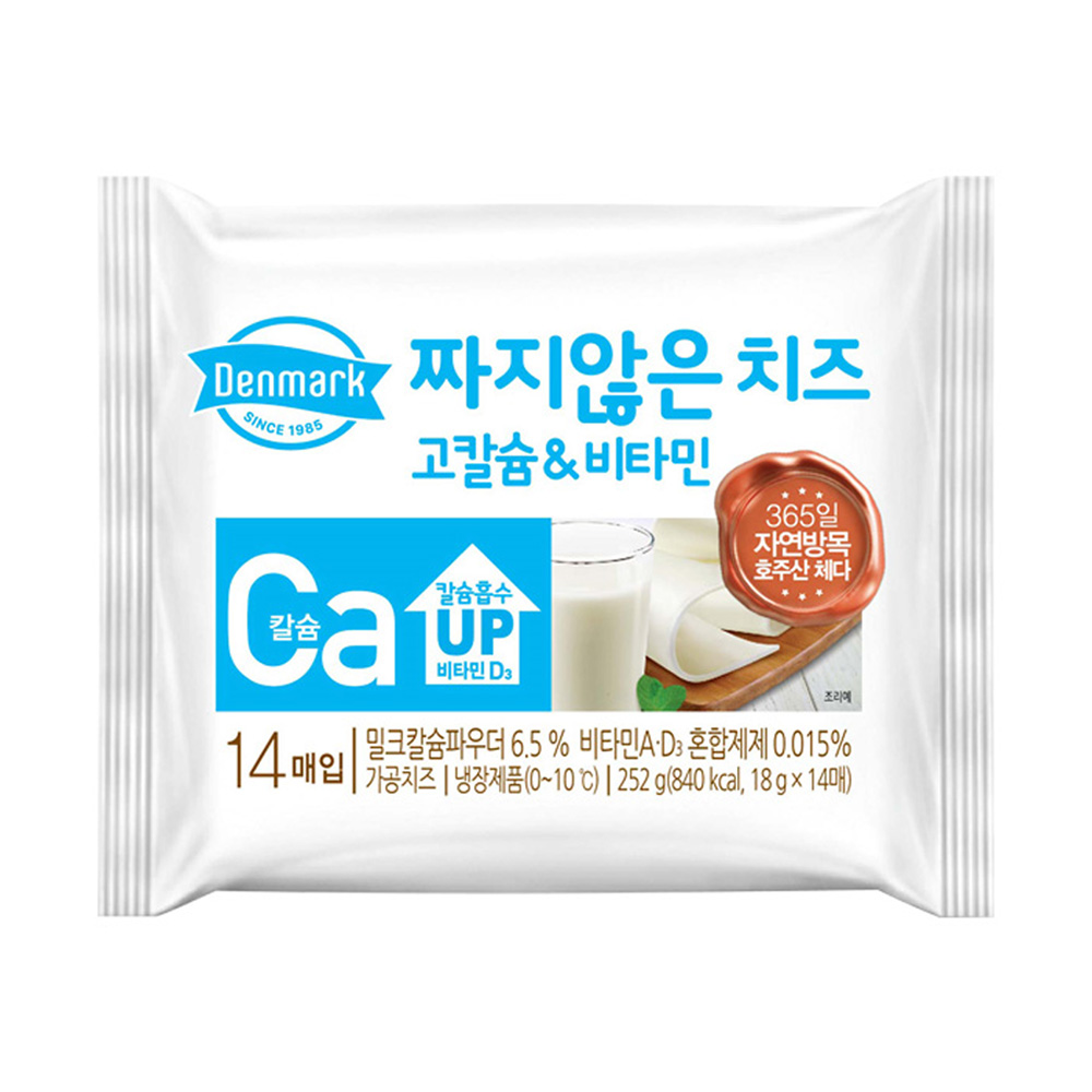 동원F&B  덴마크 짜지않은 치즈 고칼슘 & 비타민 252g