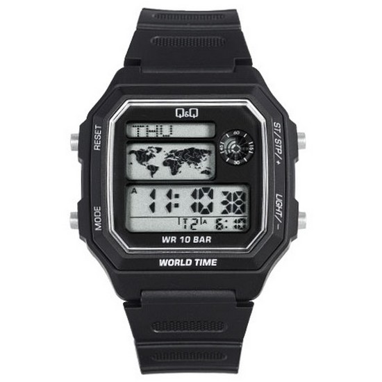 큐앤큐 M196J-001Y 군인시계 디지털시계