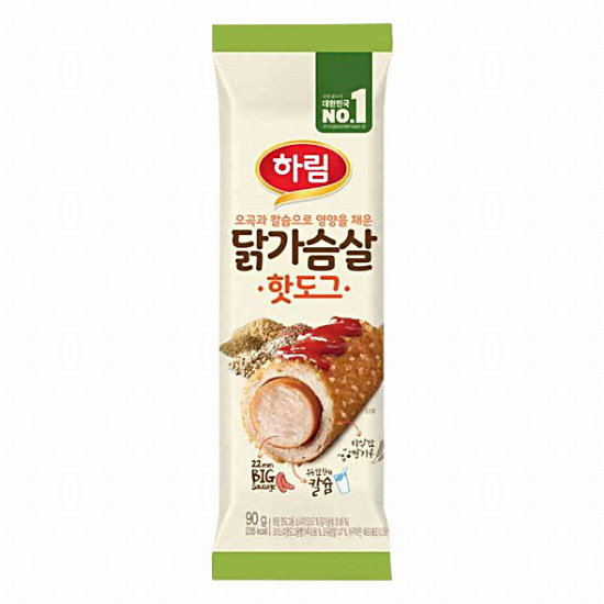 하림  닭가슴살 핫도그 90g