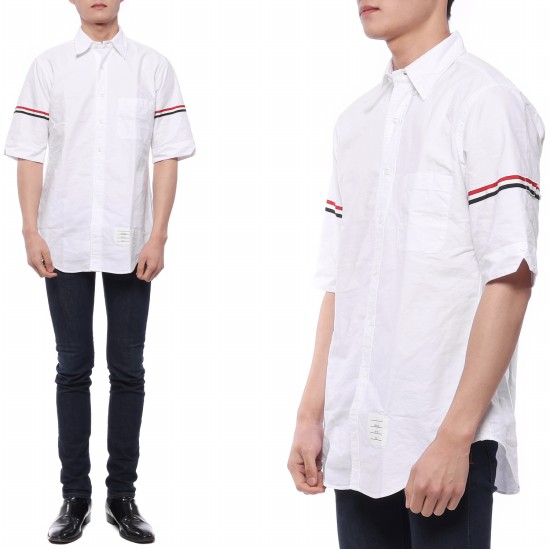 톰브라운 옥스포드 클래식 암밴드 반팔 셔츠_MWS242A 00139 480