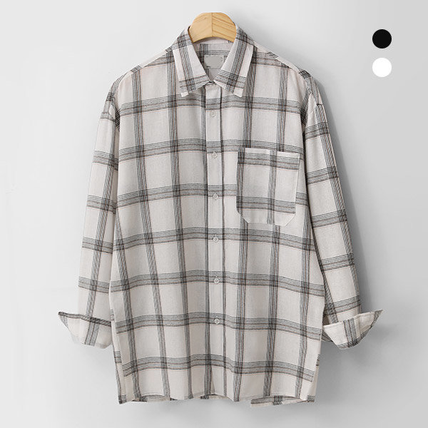 MNC 체크 데일리 루즈핏셔츠  MDLS692TE