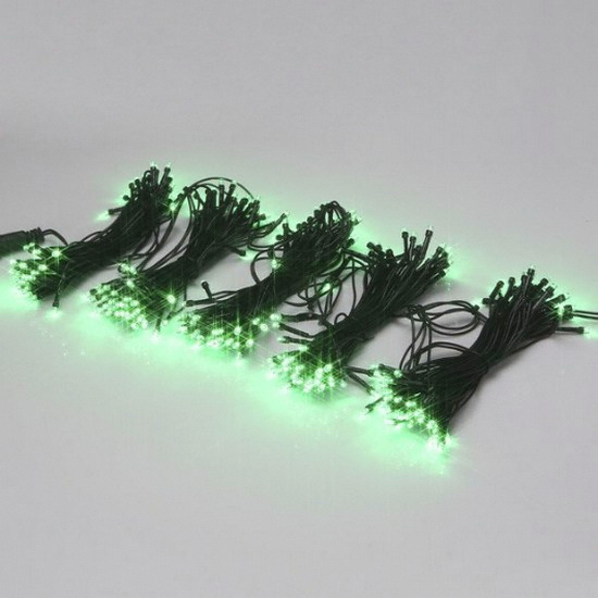 일신  LED 연결형 검정선 녹색 트리전구 300구