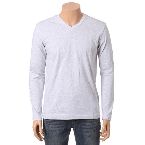 뱅뱅 남성 브이넥 긴팔 면티셔츠_NTG256