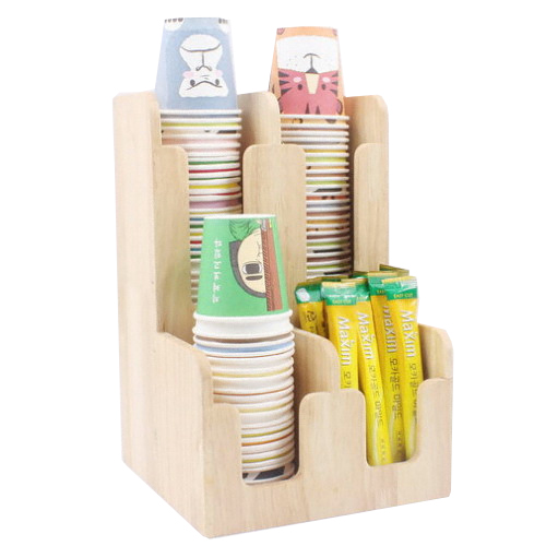 라운드종이컵꽂이 2단4구 디자인엔씨