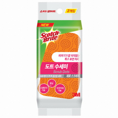 3M 스카치브라이트 제로스크래치 도트 수세미