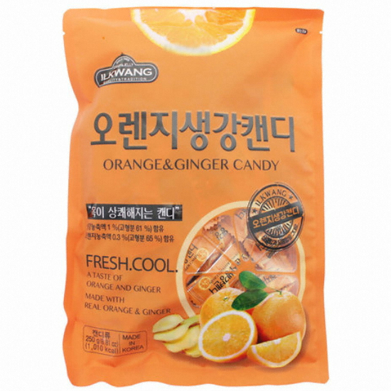 일광제과  일광  오렌지생강캔디 250g