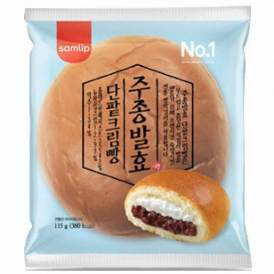 SPC삼립  주종발효 단팥크림빵 115g
