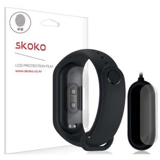 스코코  샤오미 미밴드4 무광 후면+충전기 측후면 외부보호필름 3매