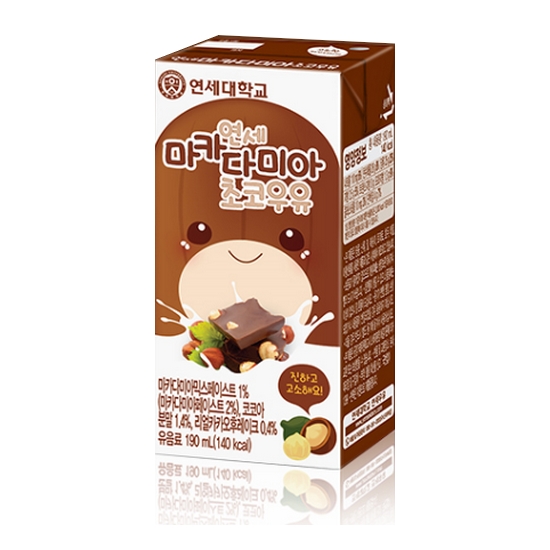 연세우유  마카다미아 초코우유 190ml