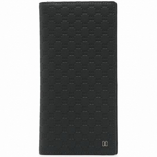 닥스 남성 블랙 DD경판로고 매트 가죽 장지갑_DBWA0E361BK