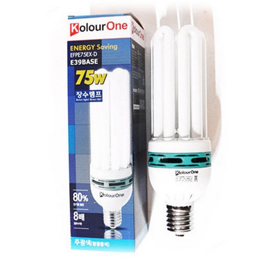 우리조명 장수램프 EL 형광등 주광색 75W