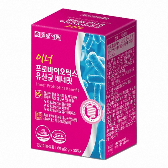 일양약품 이너 프로바이오틱스 유산균 베네핏 2g 30포