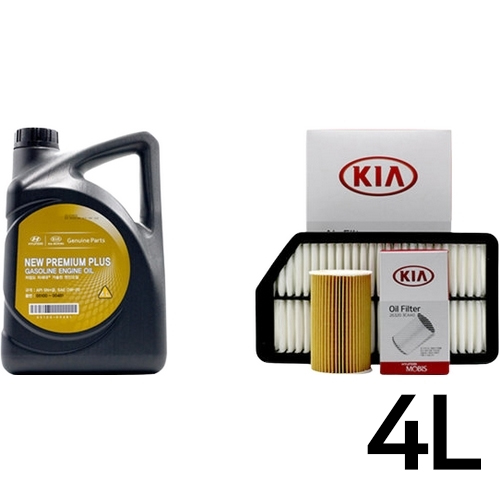 현대모비스  뉴프리미엄플러스 0W20 4L + 순정필터 올뉴K3 가솔린