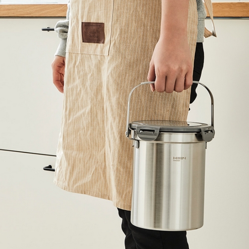 한샘  냄새가 안나는 스텐 음식물 휴지통 3L