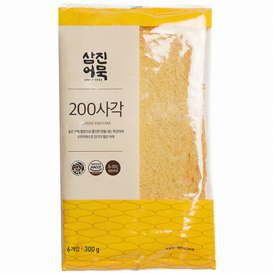 삼진식품  삼진어묵 200사각 특천사각 1봉 300g 6개입 x3개