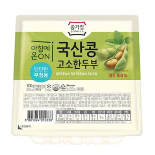 대상 청정원 종가집 국산콩두부 부침용 300g