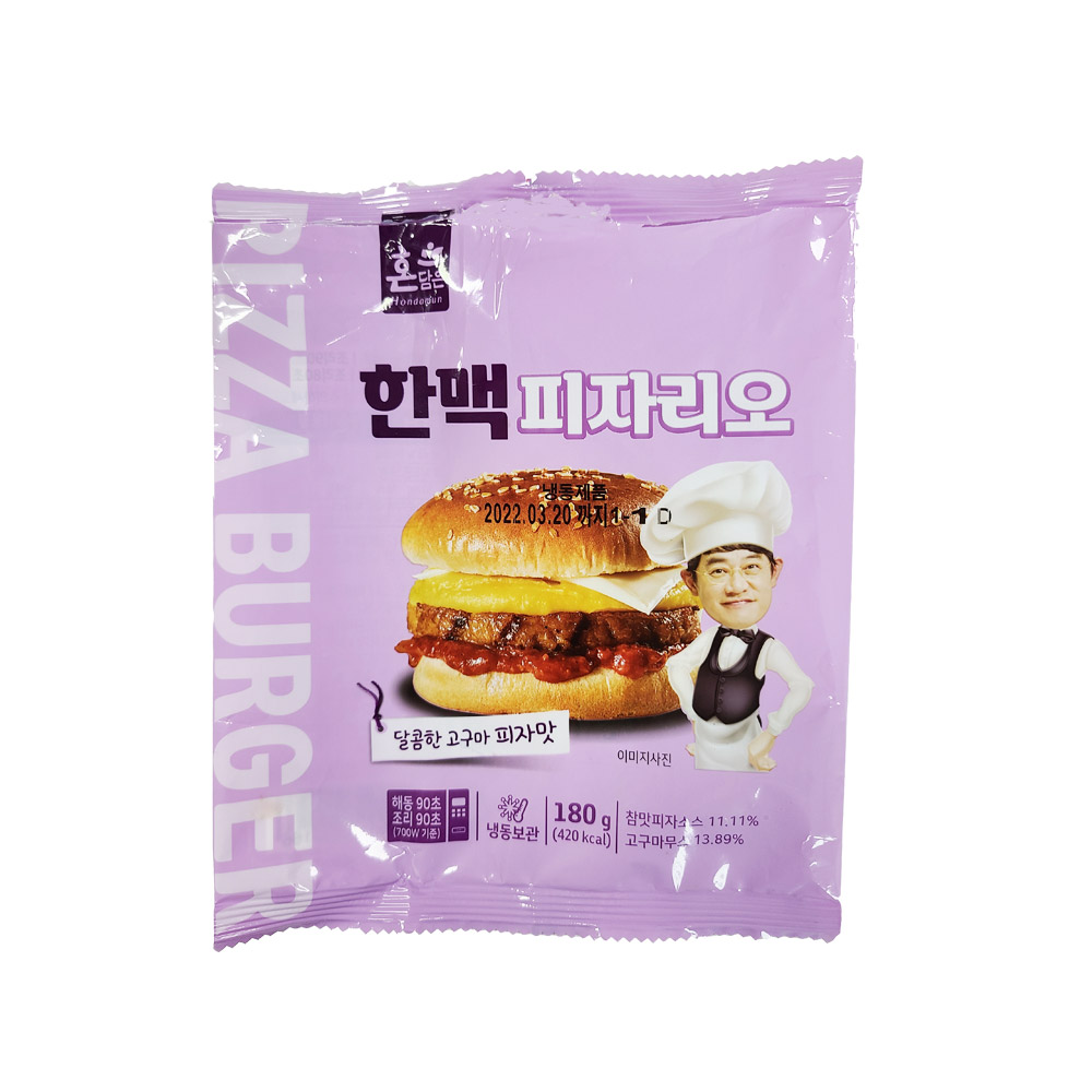 한맥식품  피자리오 버거 180g